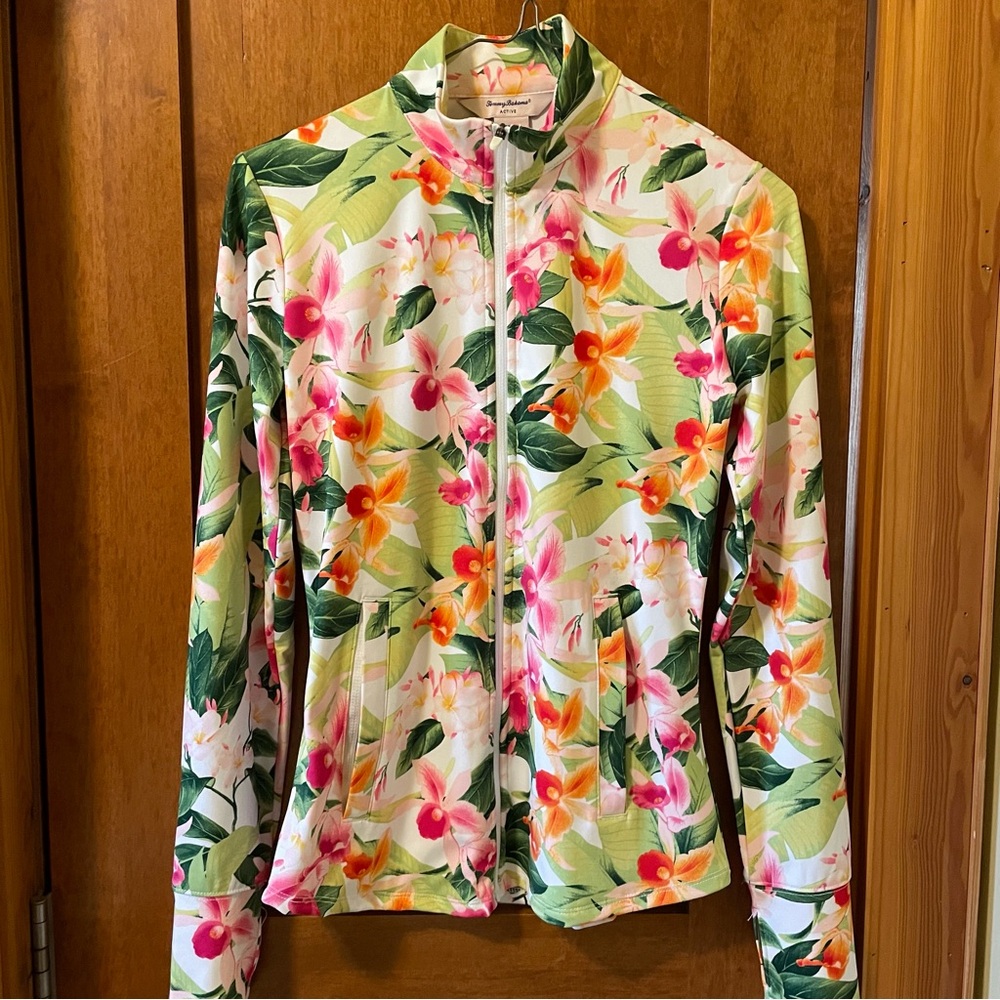 Tommy Bahama Active Aubrey IslandZone floral zip up sports Jacket